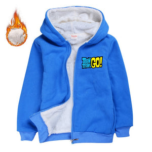 Teen Titans Pullover Hoodie Sweatshirt Autumn Winter Unisex Sweater Zipper Jacket for Kids Boy Girls