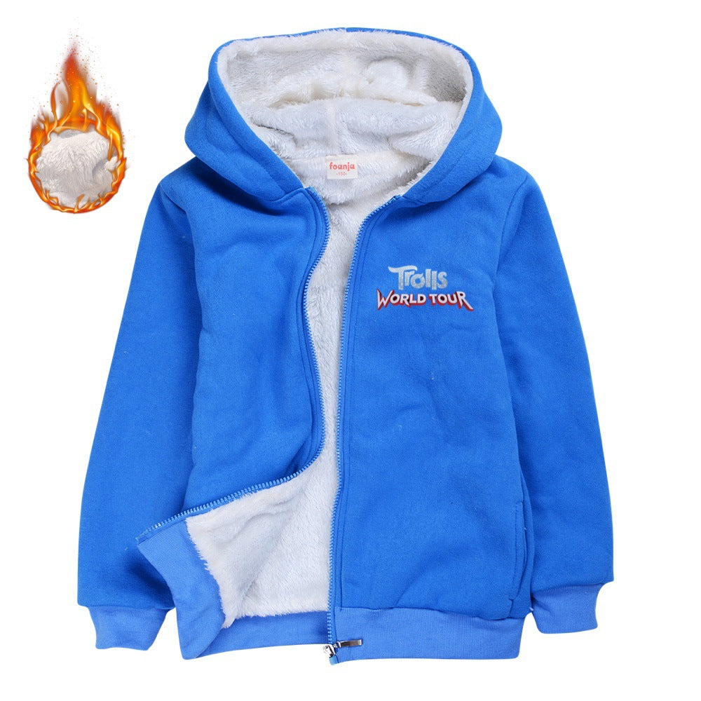 Trolls Pullover Hoodie Sweatshirt Autumn Winter Unisex Sweater Zipper Jacket for Kids Boy Girls