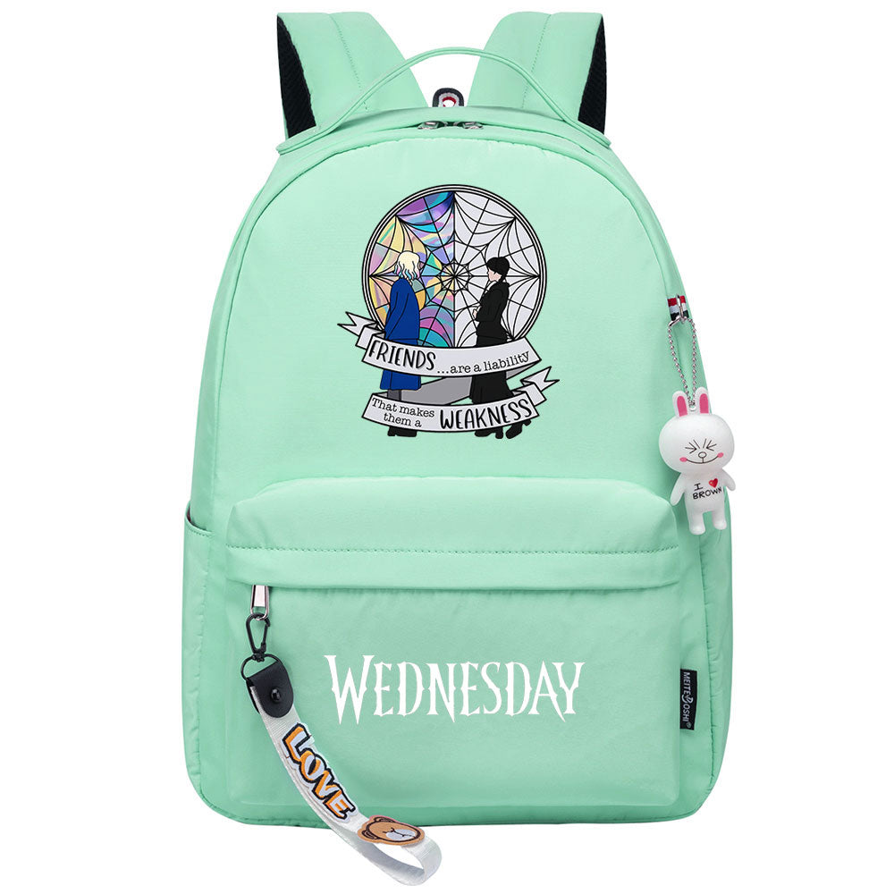 Wednesday Addams USB Charging Backpack Schoolbag Notebook Bag Gifts for Kids Students Cosplay Backpack School Bag Water Proof