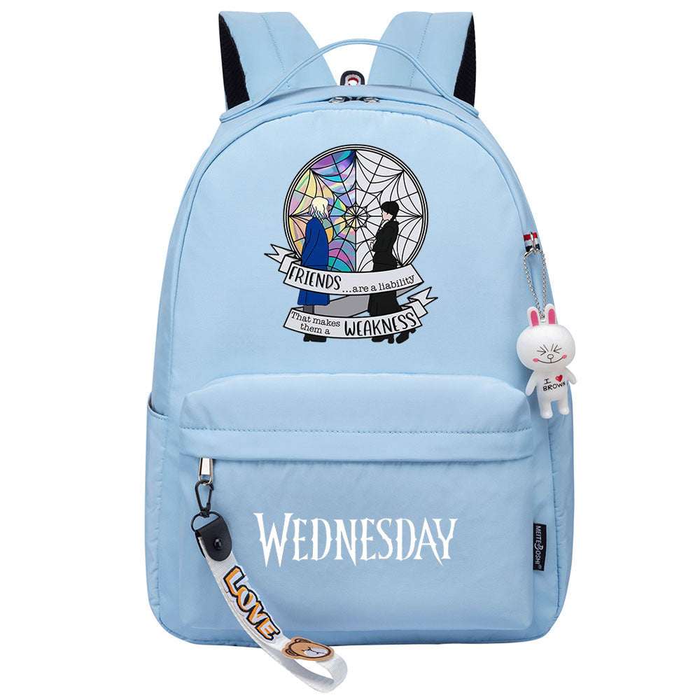 Wednesday Addams USB Charging Backpack Schoolbag Notebook Bag Gifts for Kids Students Cosplay Backpack School Bag Water Proof
