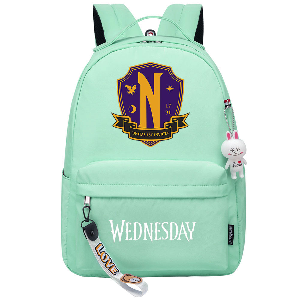 Wednesday Addams USB Charging Backpack Schoolbag Notebook Bag Gifts for Kids Students Cosplay Backpack School Bag Water Proof