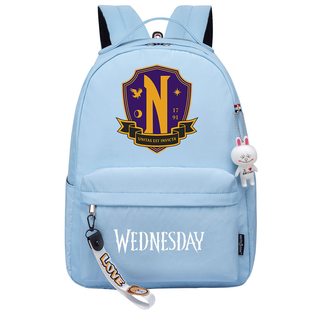 Wednesday Addams USB Charging Backpack Schoolbag Notebook Bag Gifts for Kids Students Cosplay Backpack School Bag Water Proof