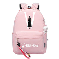 Wednesday Addams USB Charging Backpack Schoolbag Notebook Bag Gifts for Kids Students Cosplay Backpack School Bag Water Proof