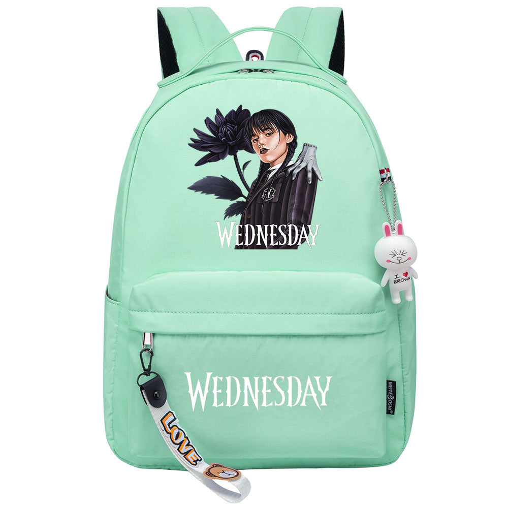 Wednesday Addams USB Charging Backpack Schoolbag Notebook Bag Gifts for Kids Students Cosplay Backpack School Bag Water Proof