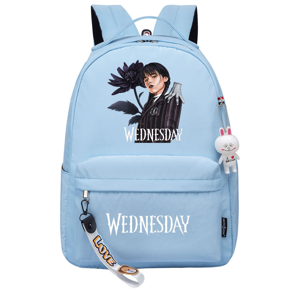 Wednesday Addams USB Charging Backpack Schoolbag Notebook Bag Gifts for Kids Students Cosplay Backpack School Bag Water Proof