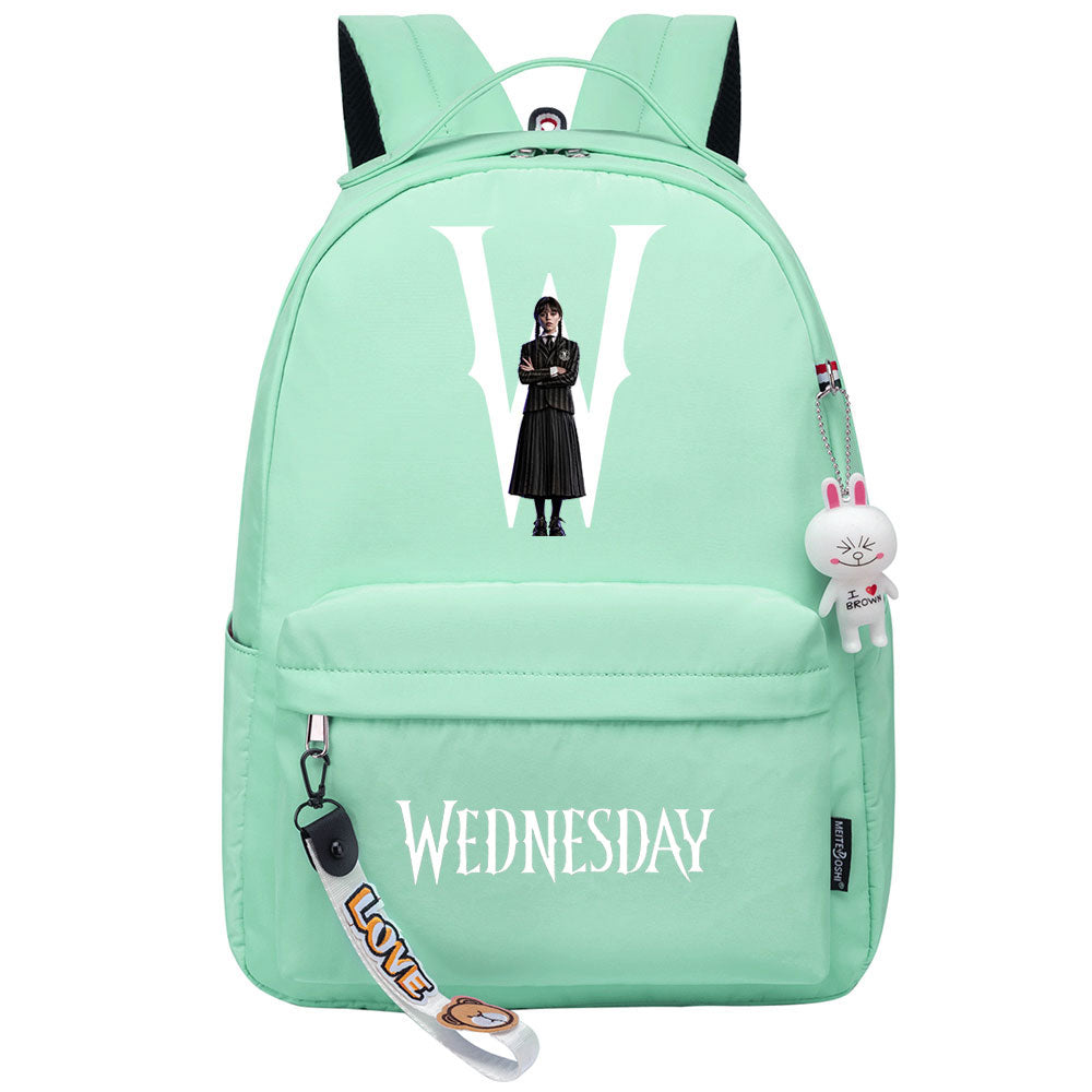 Wednesday Addams USB Charging Backpack Schoolbag Notebook Bag Gifts for Kids Students Cosplay Backpack School Bag Water Proof