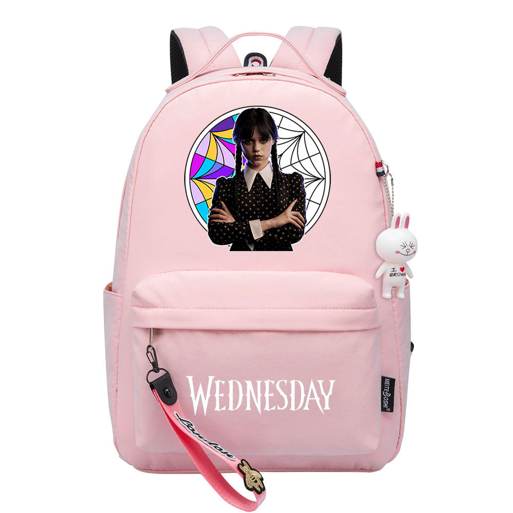 Wednesday Addams USB Charging Backpack Schoolbag Notebook Bag Gifts for Kids Students Cosplay Backpack School Bag Water Proof