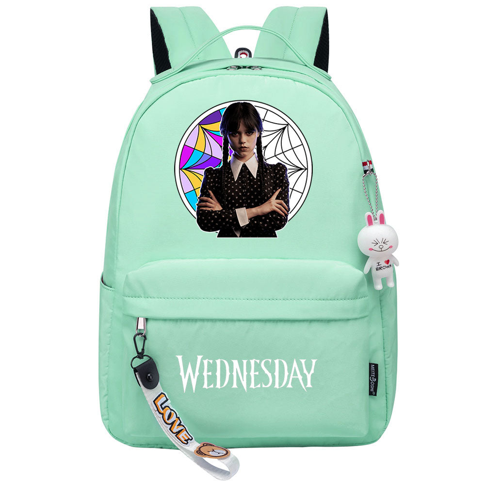 Wednesday Addams USB Charging Backpack Schoolbag Notebook Bag Gifts for Kids Students Cosplay Backpack School Bag Water Proof