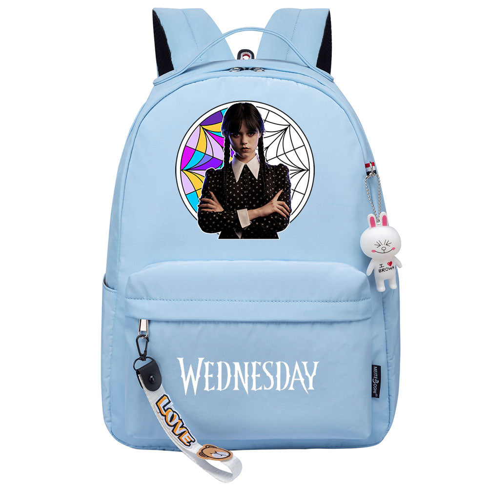 Wednesday Addams USB Charging Backpack Schoolbag Notebook Bag Gifts for Kids Students Cosplay Backpack School Bag Water Proof