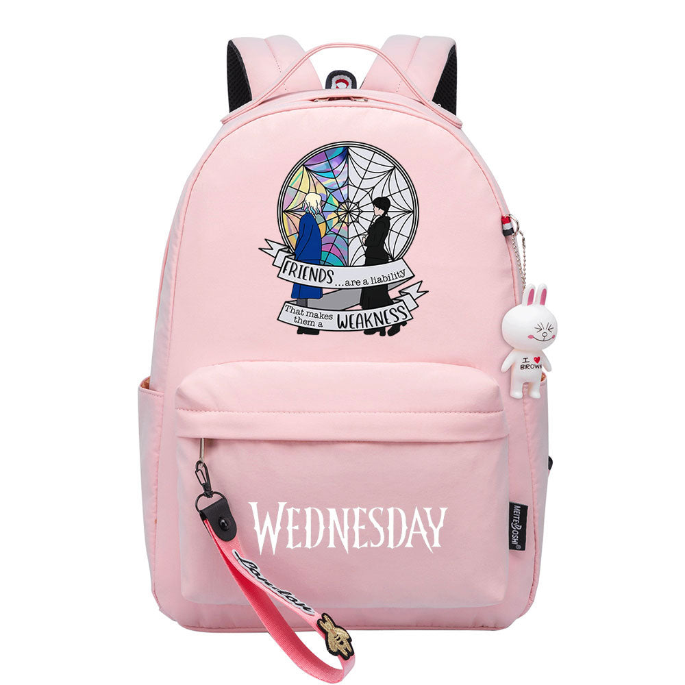 Wednesday Addams USB Charging Backpack Schoolbag Notebook Bag Gifts for Kids Students Cosplay Backpack School Bag Water Proof