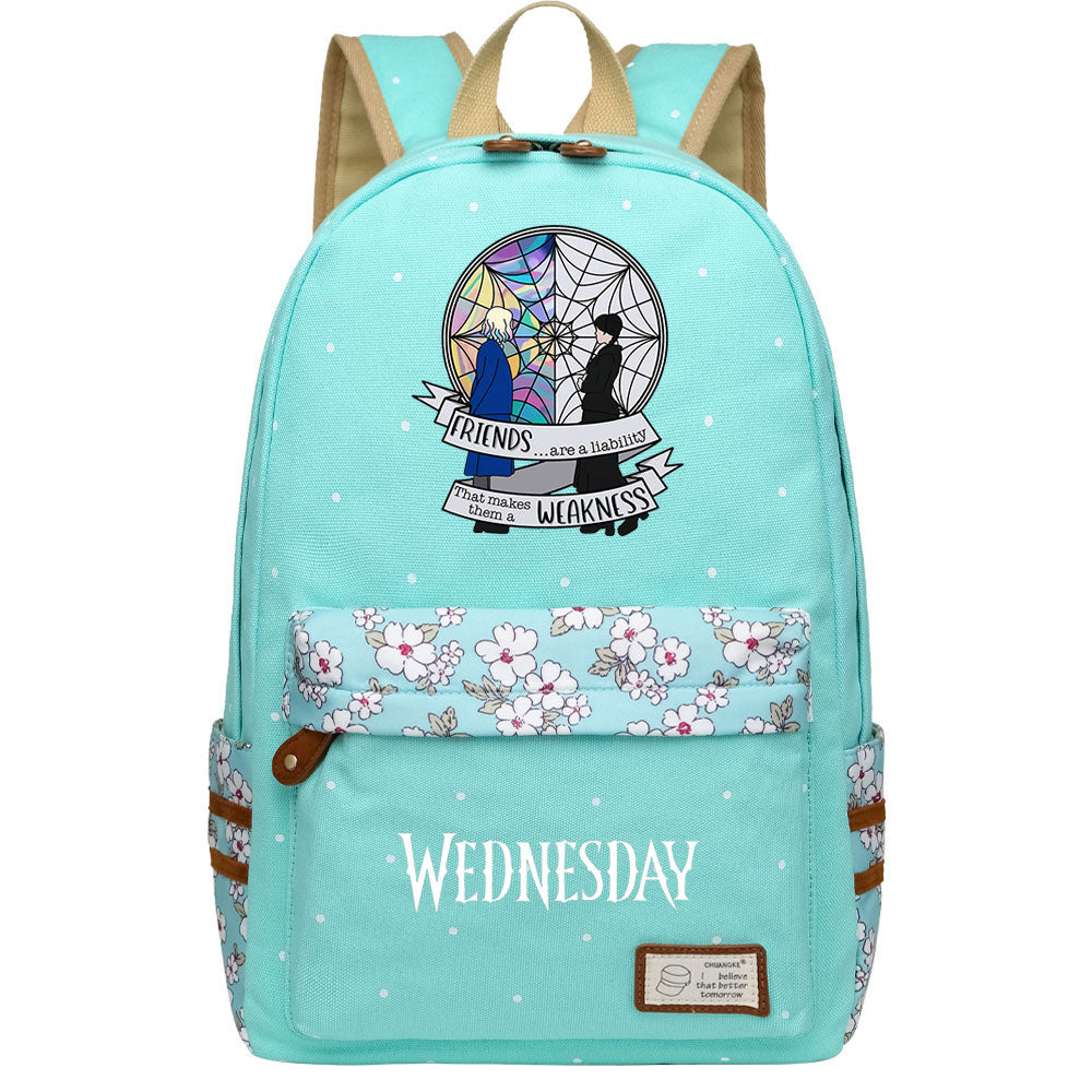 Wednesday Addams Canvas Travel Backpack School Bag For Girl Kids Boy