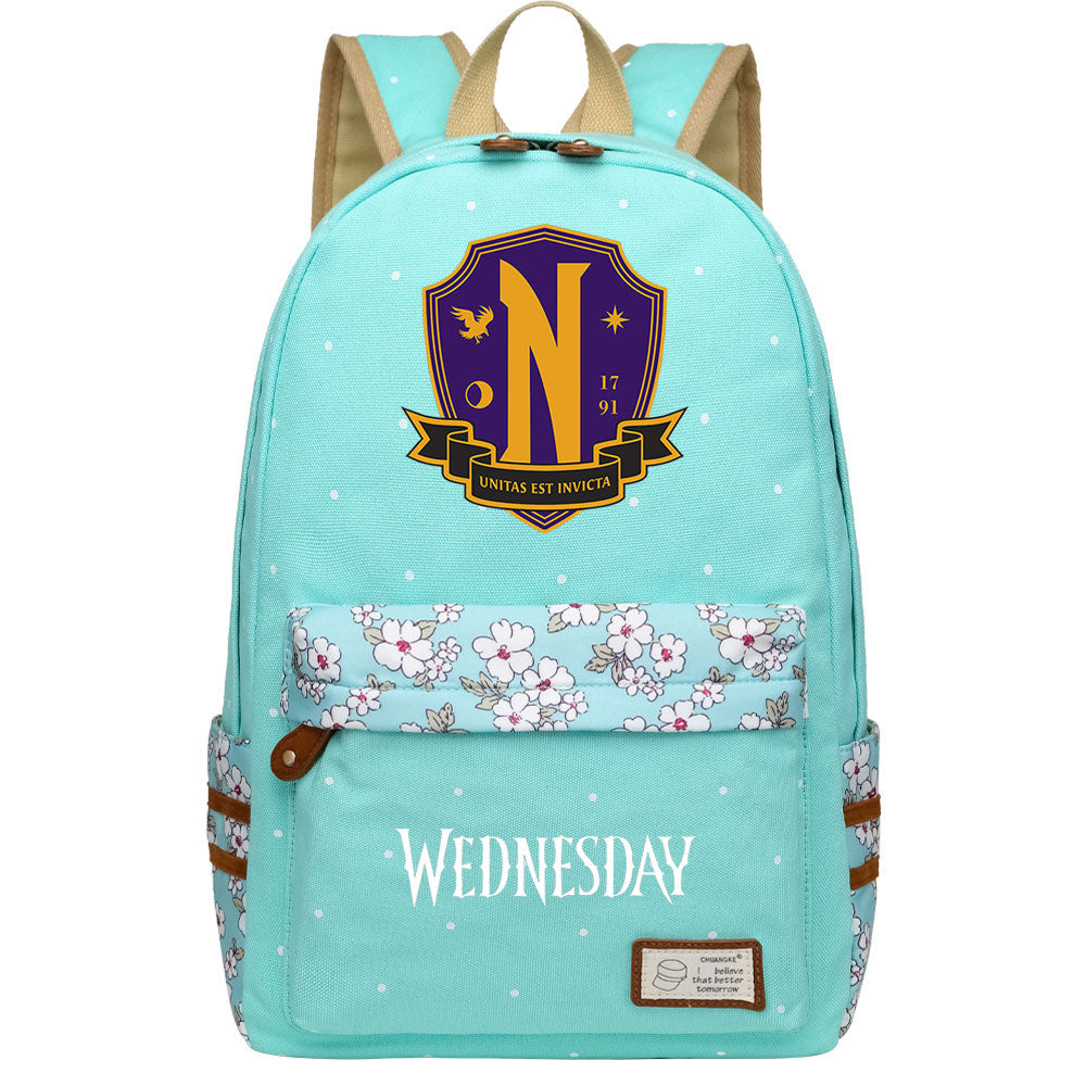 Wednesday Addams Canvas Travel Backpack School Bag For Girl Kids Boy