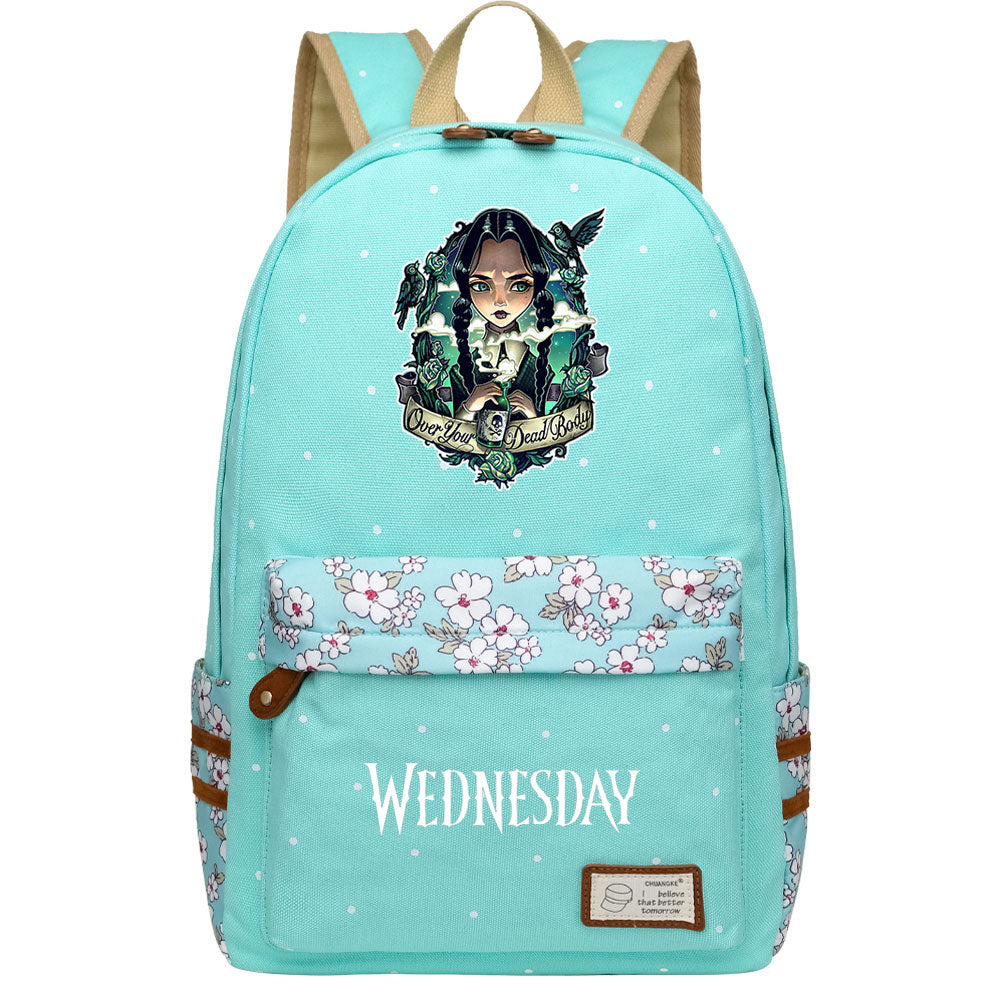 Wednesday Addams Canvas Travel Backpack School Bag For Girl Kids Boy