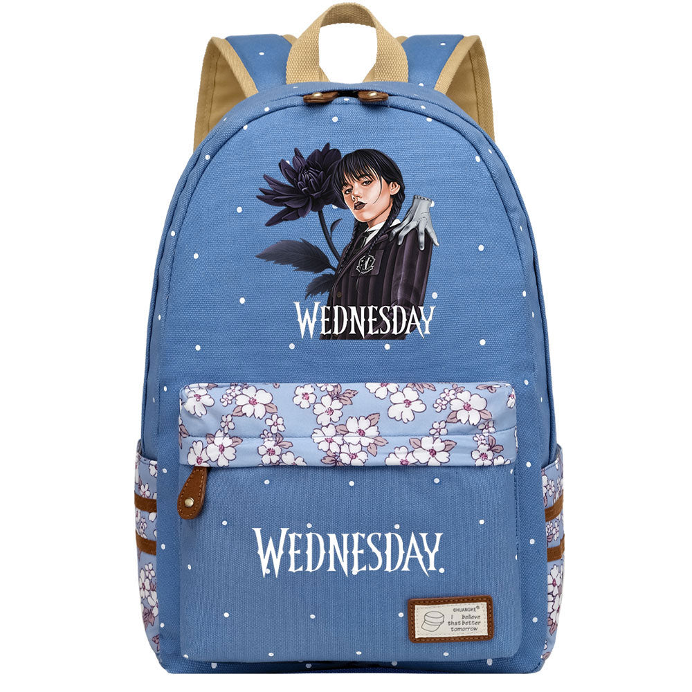 Wednesday Addams Canvas Travel Backpack School Bag For Girl Kids Boy