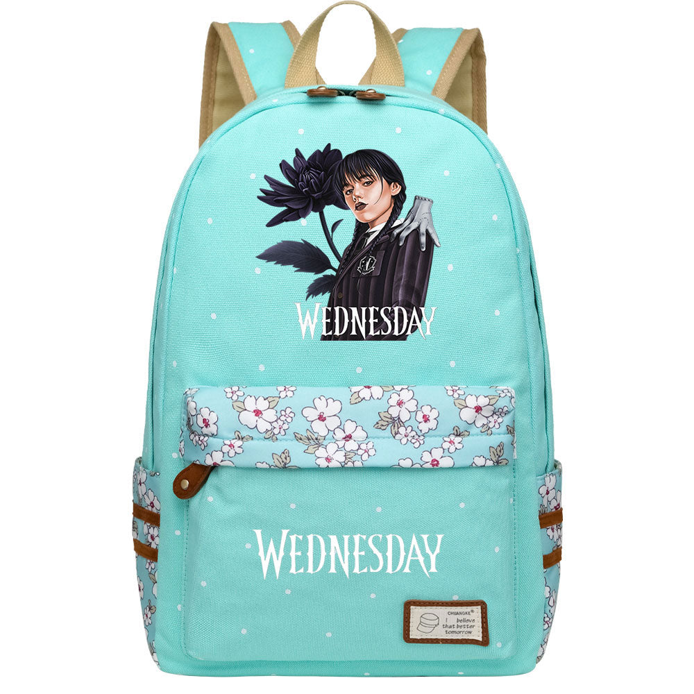 Wednesday Addams Canvas Travel Backpack School Bag For Girl Kids Boy