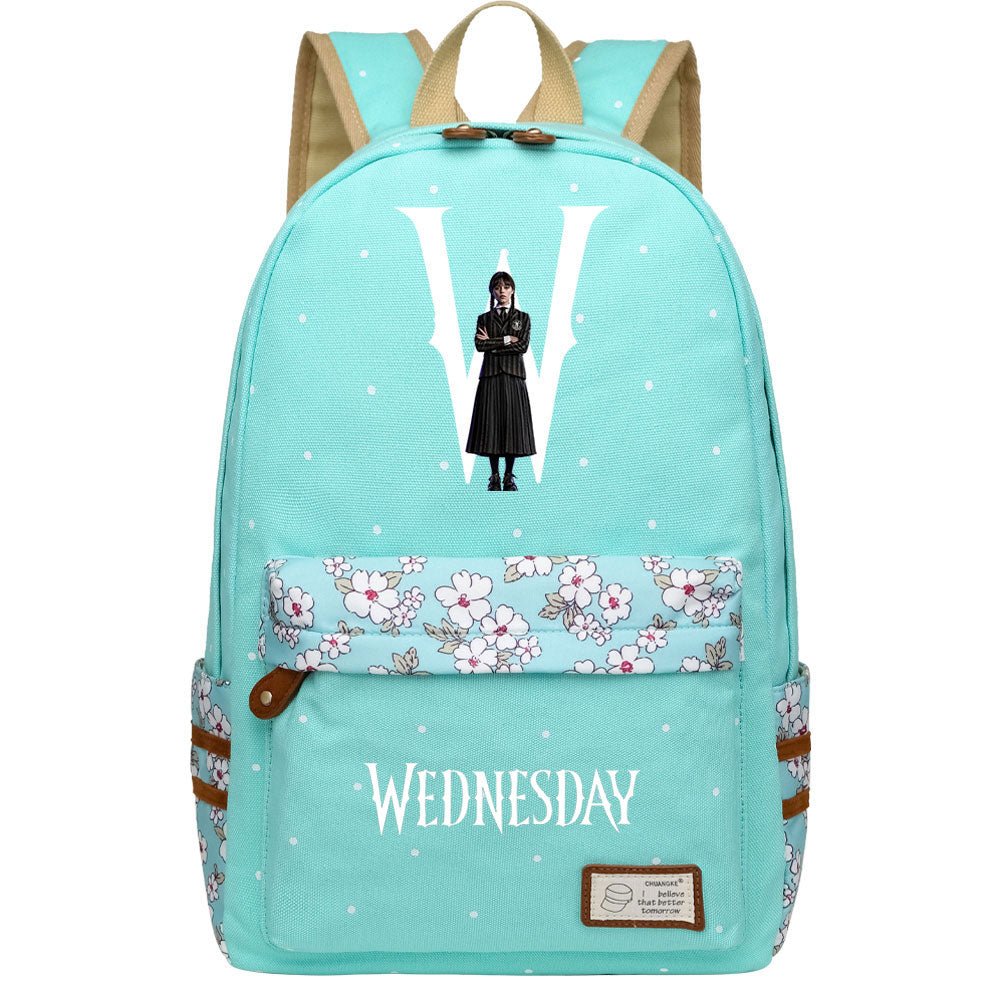 Wednesday Addams Canvas Travel Backpack School Bag For Girl Kids Boy