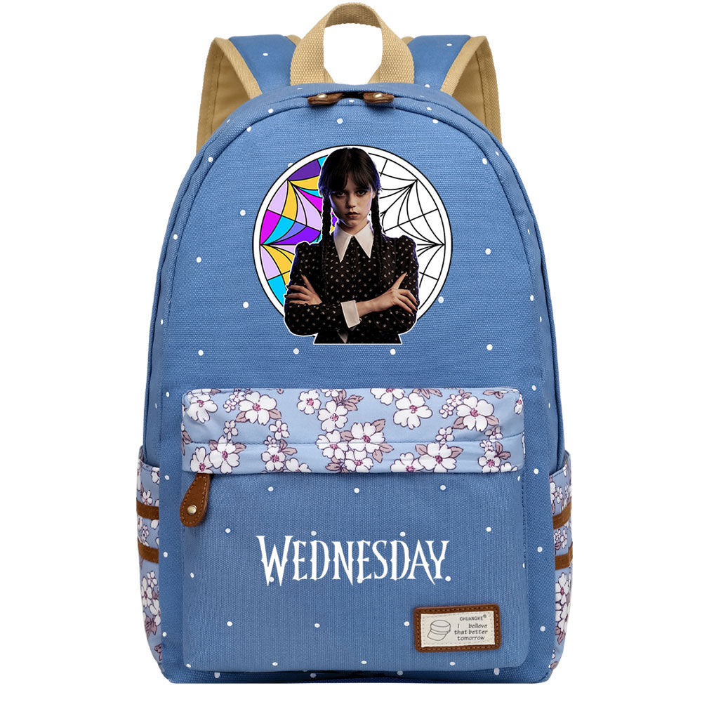 Wednesday Addams Canvas Travel Backpack School Bag For Girl Kids Boy