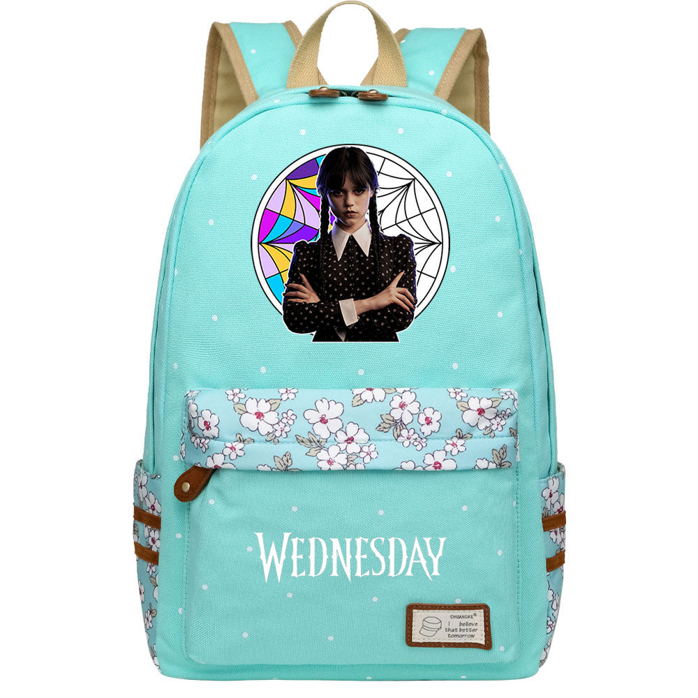 Wednesday Addams Canvas Travel Backpack School Bag For Girl Kids Boy