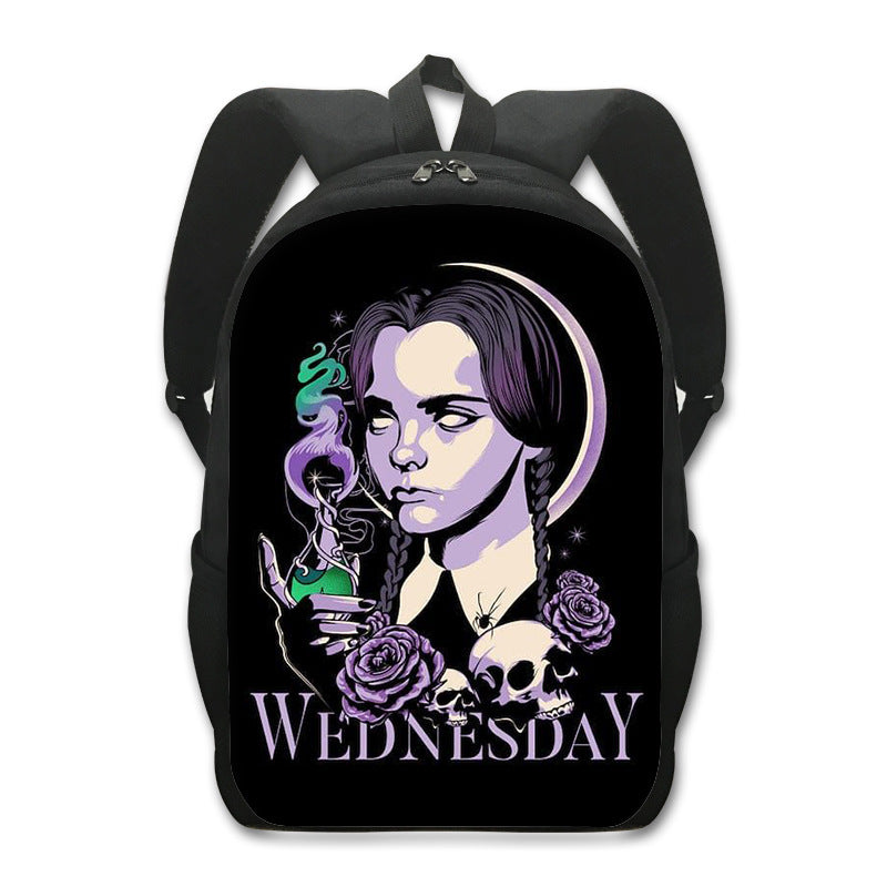 Wednesday addams  Backpack School Sports Bag for Kids Boy Girl