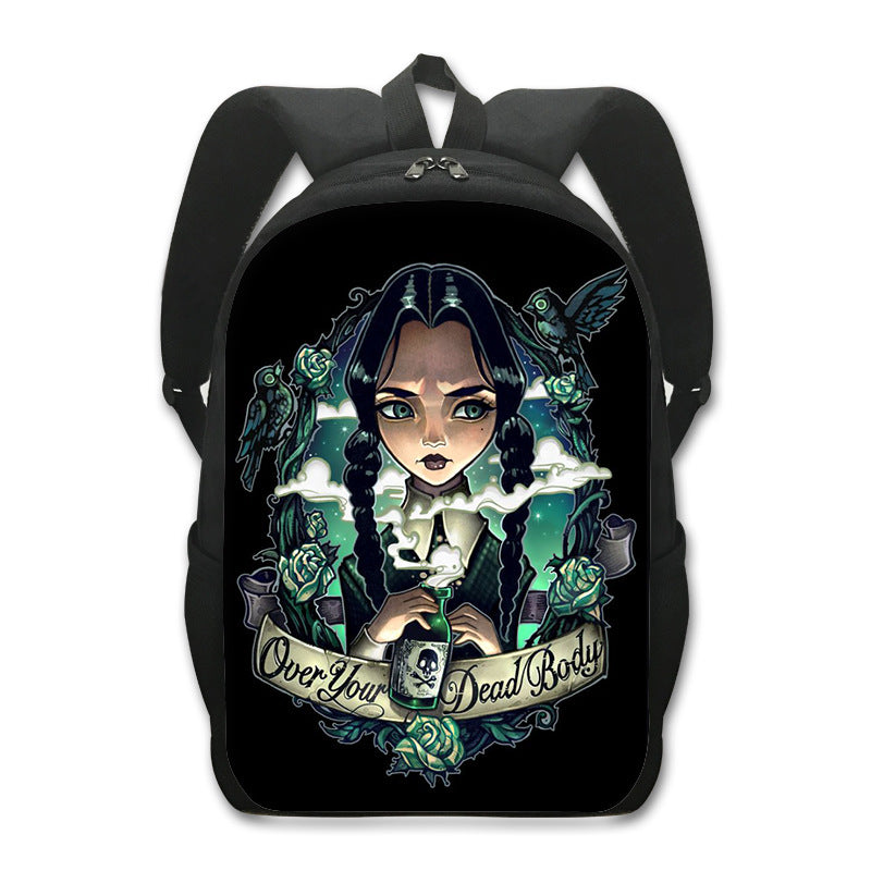 Wednesday addams  Backpack School Sports Bag for Kids Boy Girl