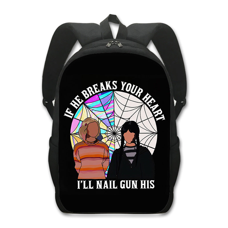 Wednesday addams  Backpack School Sports Bag for Kids Boy Girl