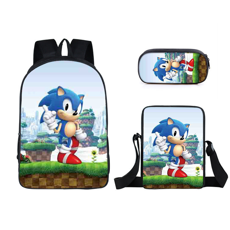 Hedgehog Schoolbag Backpack Lunch Bag Pencil Case Set Gift for Kids Students