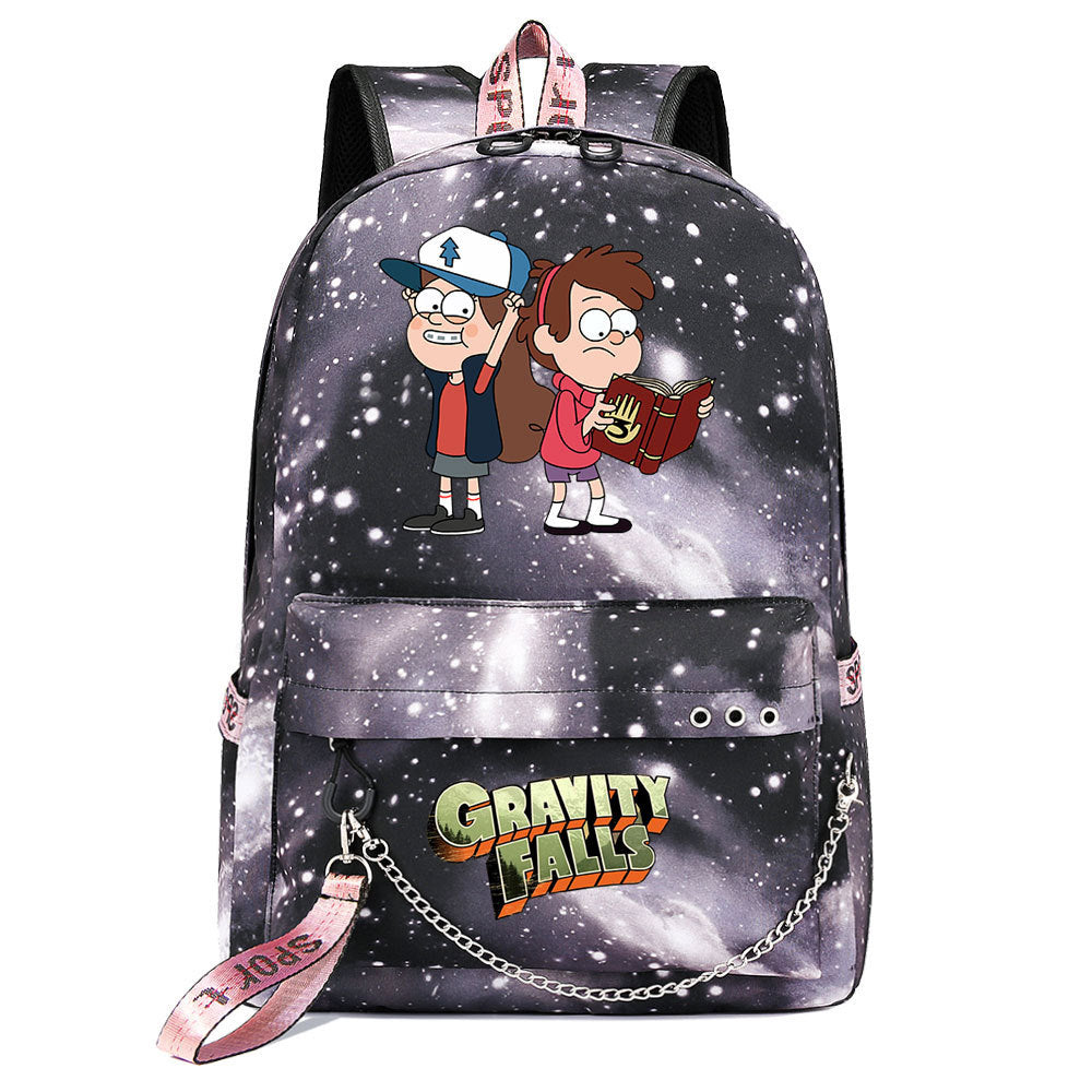 Gravity Falls USB Charging Backpack Shoolbag Notebook Bag Gifts for Kids Students