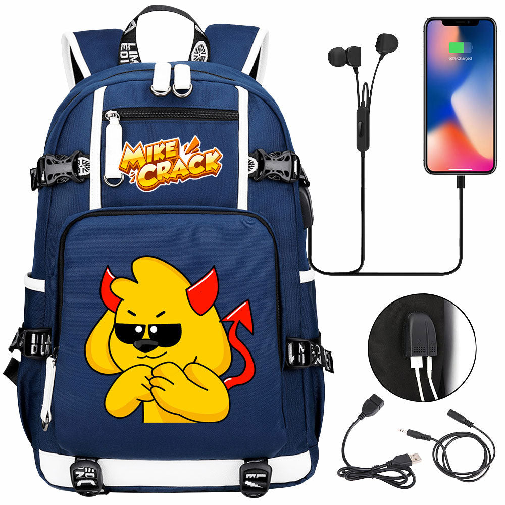 Mikecrack USB Charging Backpack School NoteBook Laptop Travel Bags