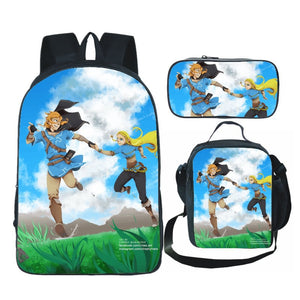 The Legend of Zelda Schoolbag Backpack Lunch Bag Pencil Case Set Gift for Kids Students