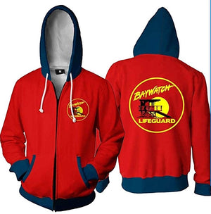 Baywatch S02 Cosplay Hoodie Sweatshirt Sweater Unisex Zipper Jacket Coat