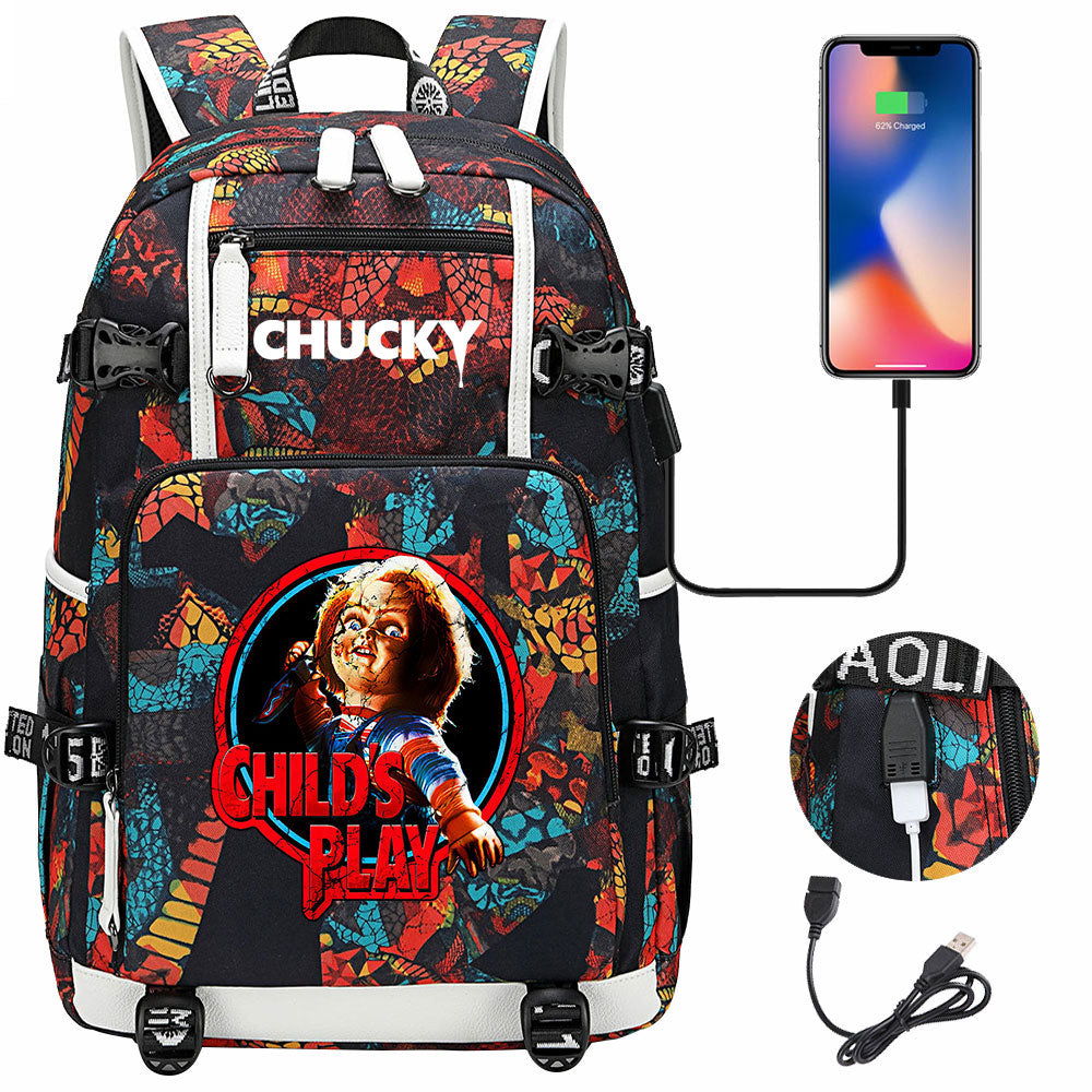 Child's Play USB Charging Backpack School NoteBook Laptop Travel Bags