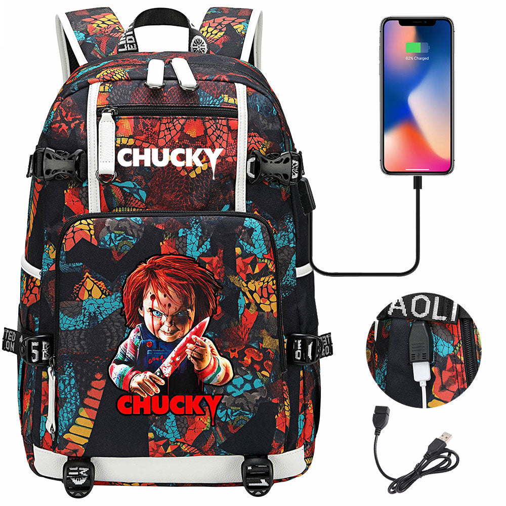 Child's Play USB Charging Backpack School NoteBook Laptop Travel Bags