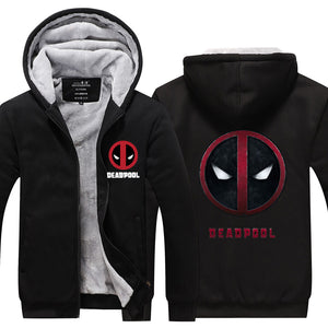 Deadpool Hoodie Jacket Autumn Winter Unisex Zipper Sweatershirt Warm Coat