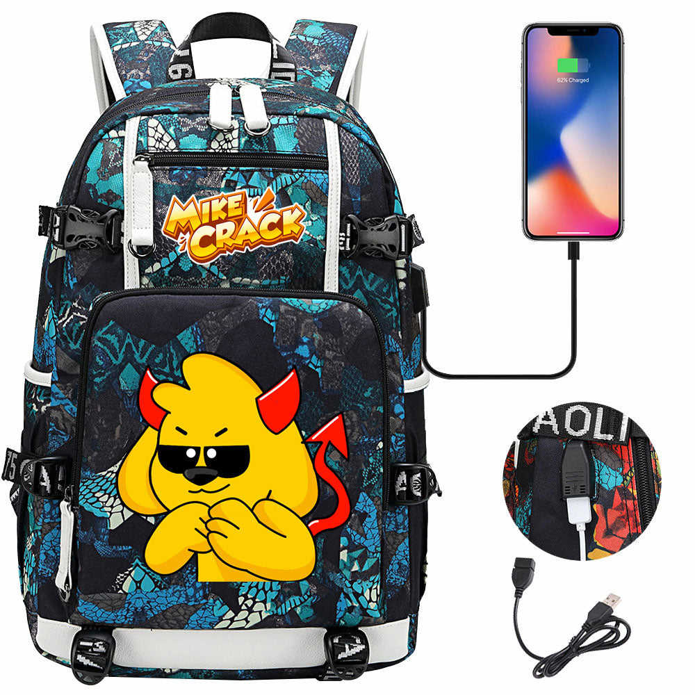 Mikecrack USB Charging Backpack School NoteBook Laptop Travel Bags
