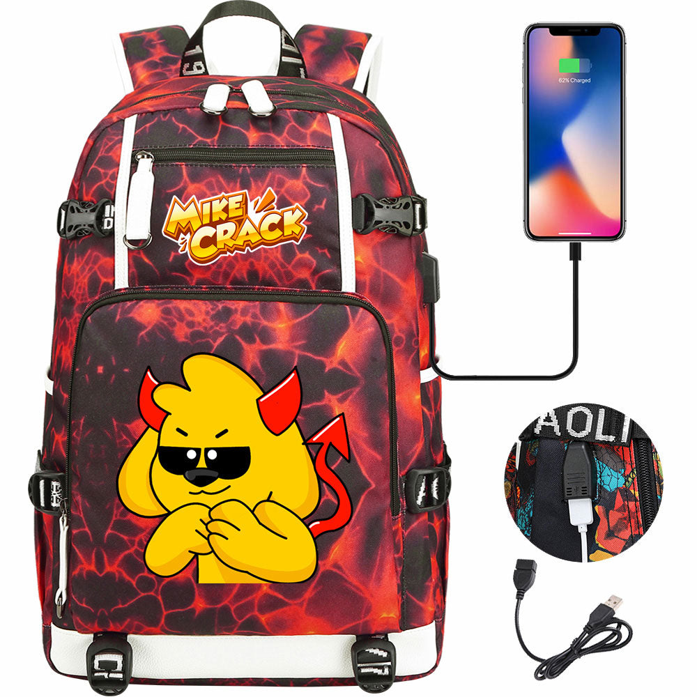 Mikecrack USB Charging Backpack School NoteBook Laptop Travel Bags