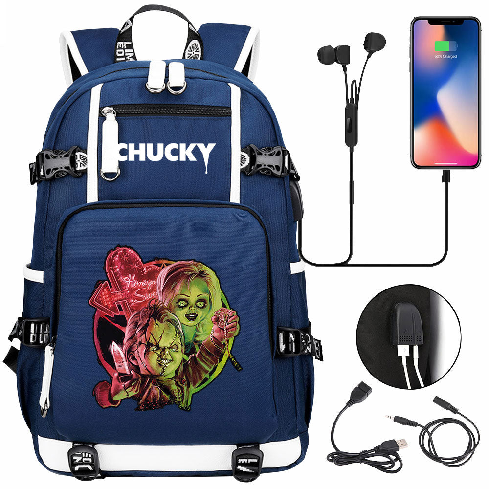 Child's Play USB Charging Backpack School NoteBook Laptop Travel Bags