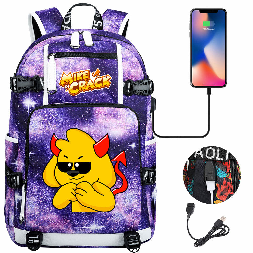 Mikecrack USB Charging Backpack School NoteBook Laptop Travel Bags