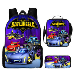Batwheels Schoolbag Backpack Lunch Bag Pencil Case 3pcs Set Gift for Kids Students