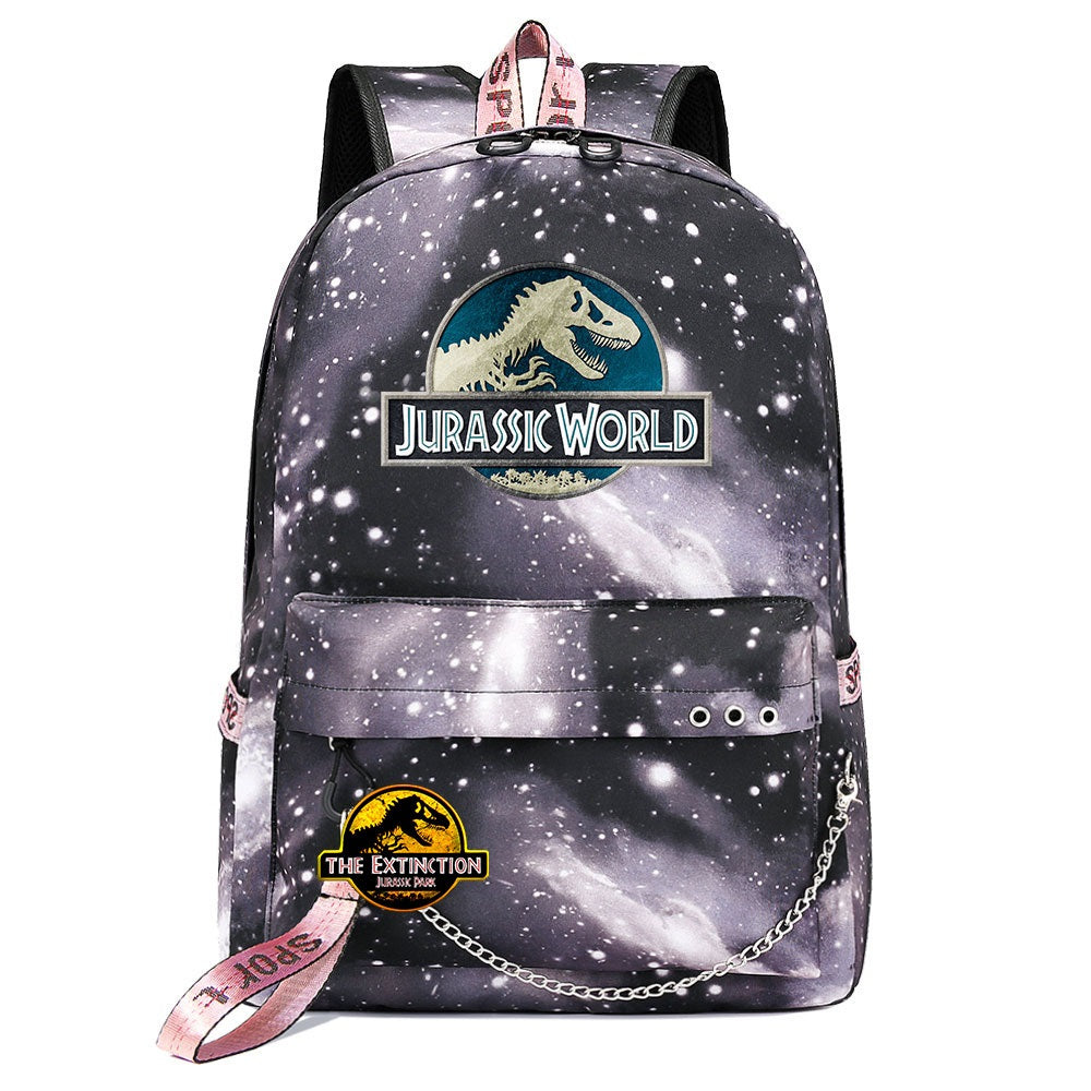 Jurassic World USB Charging Backpack Shoolbag Notebook Bag Gifts for Kids Students