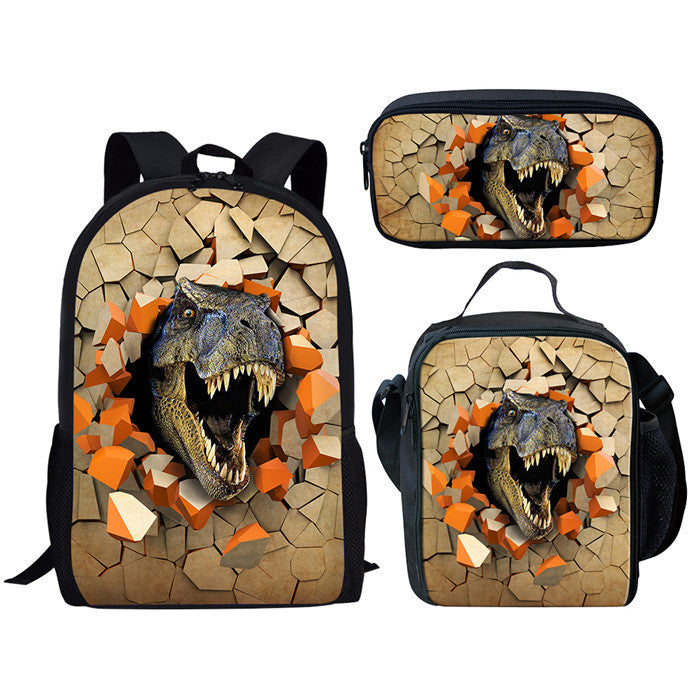 Jurassic World Dominion Schoolbag Backpack Lunch Bag Pencil Case Set Gift for Kids Students