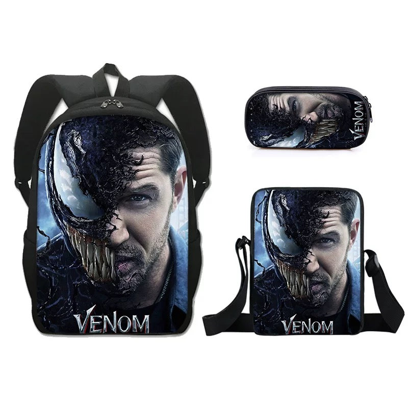 Venom 2 Schoolbag Backpack Lunch Bag Pencil Case Set Gift for Kids Students