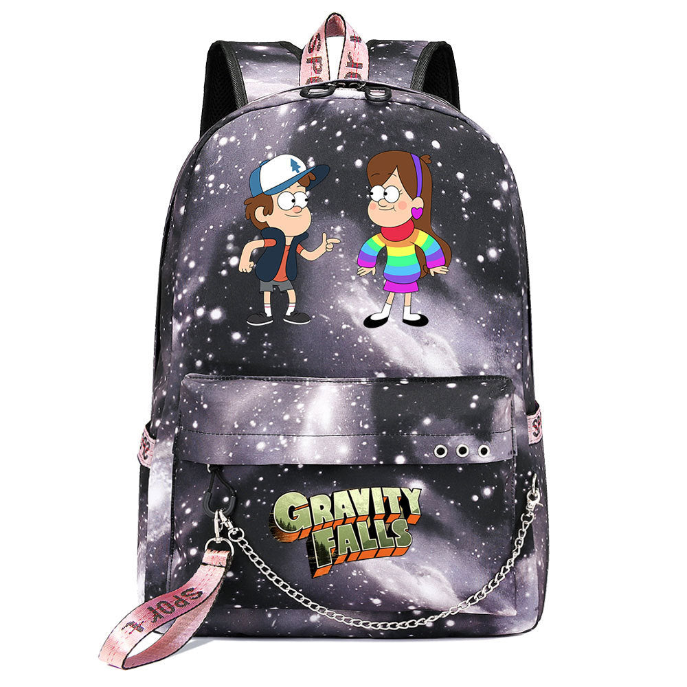 Gravity Falls USB Charging Backpack Shoolbag Notebook Bag Gifts for Kids Students