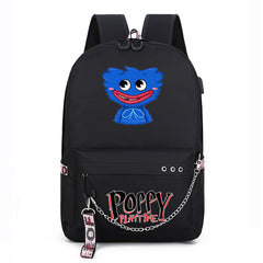 Poppy Playtime USB Charging Backpack Schoolbag Notebook Bag Gifts for Kids Students
