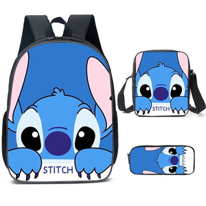 Lilo Stitch Schoolbag Backpack Lunch Bag Pencil Case Set Gift for Kids Students