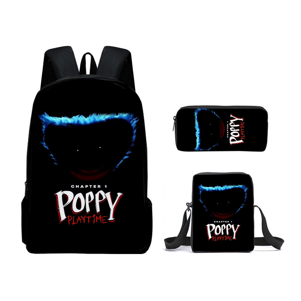 Poppy Playtime Schoolbag Backpack Lunch Bag Pencil Case Set Gift for Kids Students