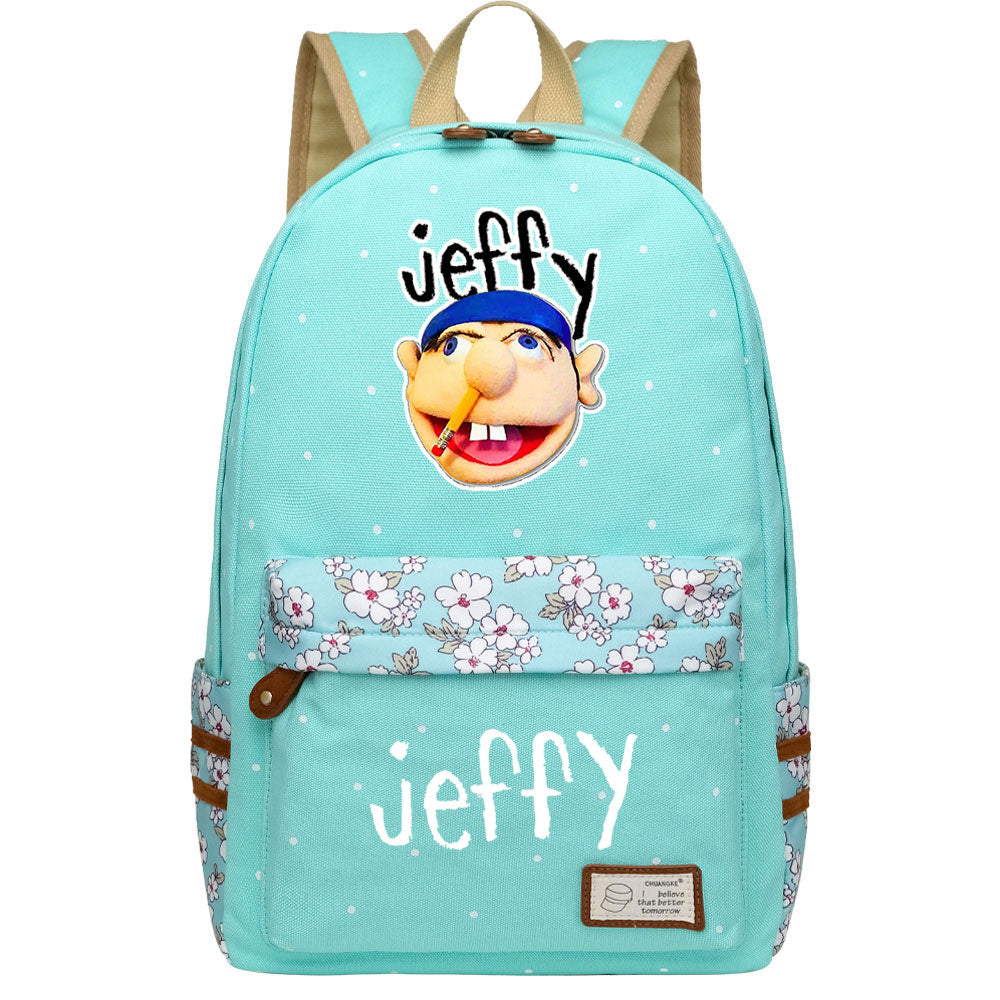 Jeffy Canvas Travel Backpack School Bag For Girl Kids Boy