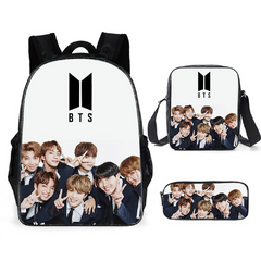 Bangtan Boys BTS Schoolbag Backpack Lunch Bag Pencil Case Set Gift for Kids Students