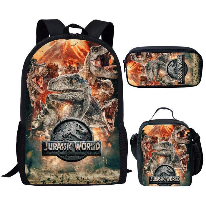 Jurassic World Dominion Schoolbag Backpack Lunch Bag Pencil Case Set Gift for Kids Students
