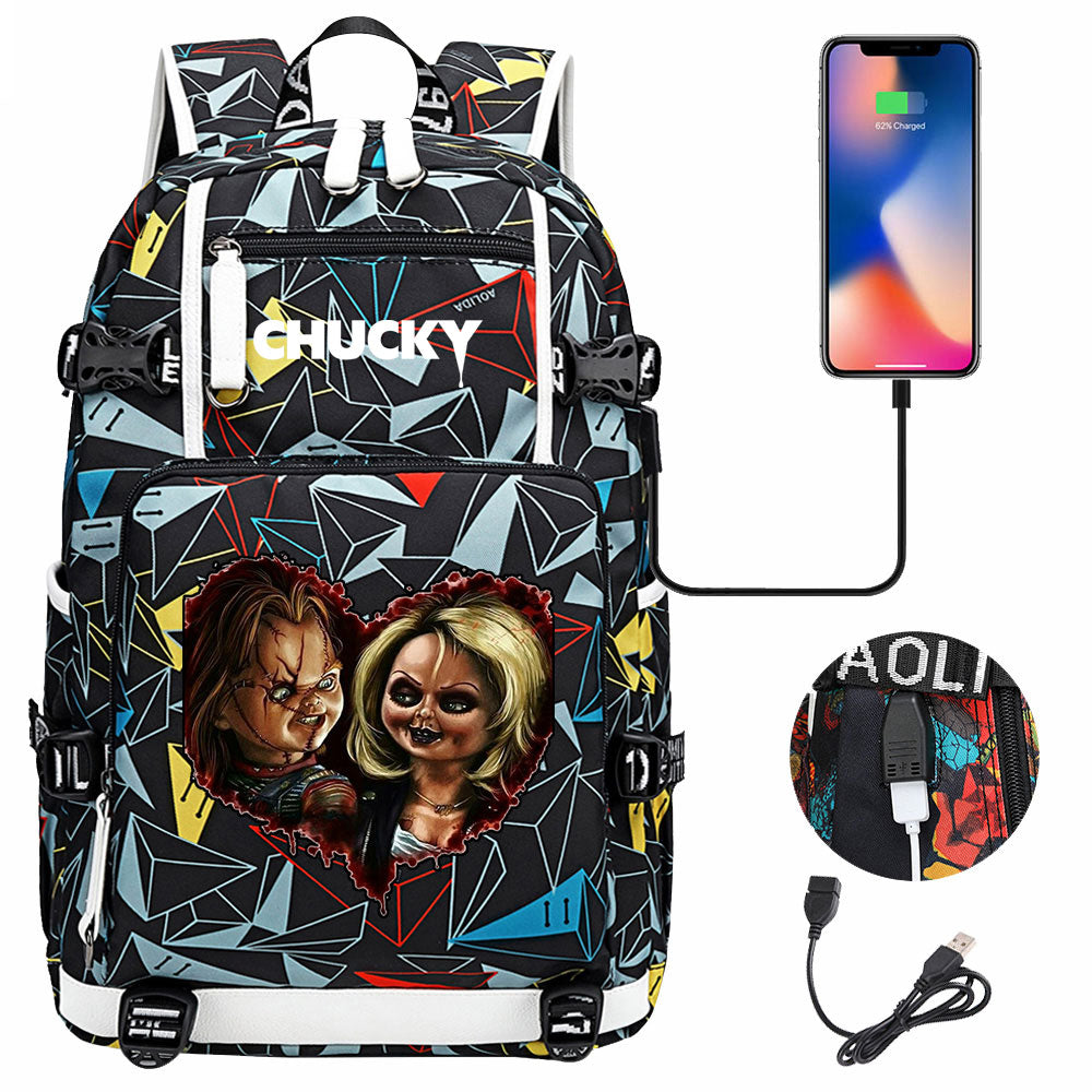 Child's Play USB Charging Backpack School NoteBook Laptop Travel Bags