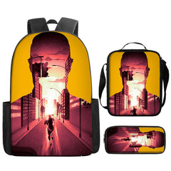 The Flash Schoolbag Backpack Lunch Bag Pencil Case 3pcs Set Gift for Kids Students